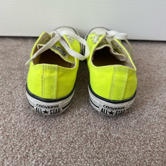 'Electric Yellow' Womens Low Top Converse - Picture 4 of 5